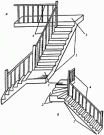 четвертьоборотная лестница с промежуточной площадкой